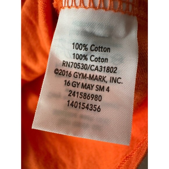 GYMBOREE Spice Market Orange w/ Gold Glitter Elephants Sleeveless Top Size 10 - Picture 4 of 7